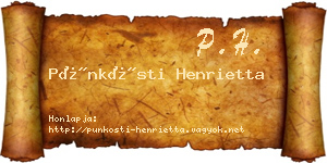 Pünkösti Henrietta névjegykártya