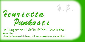 henrietta punkosti business card